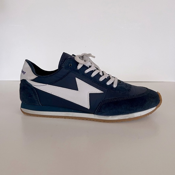 Rocket Dog Shoes - Rocket Dog Women’s Navy/White Suede Leather Athletic Sneakers, 8M